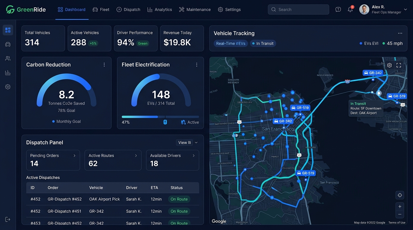 GreenRide — SMART MOBILITY / IOT PLATFORM